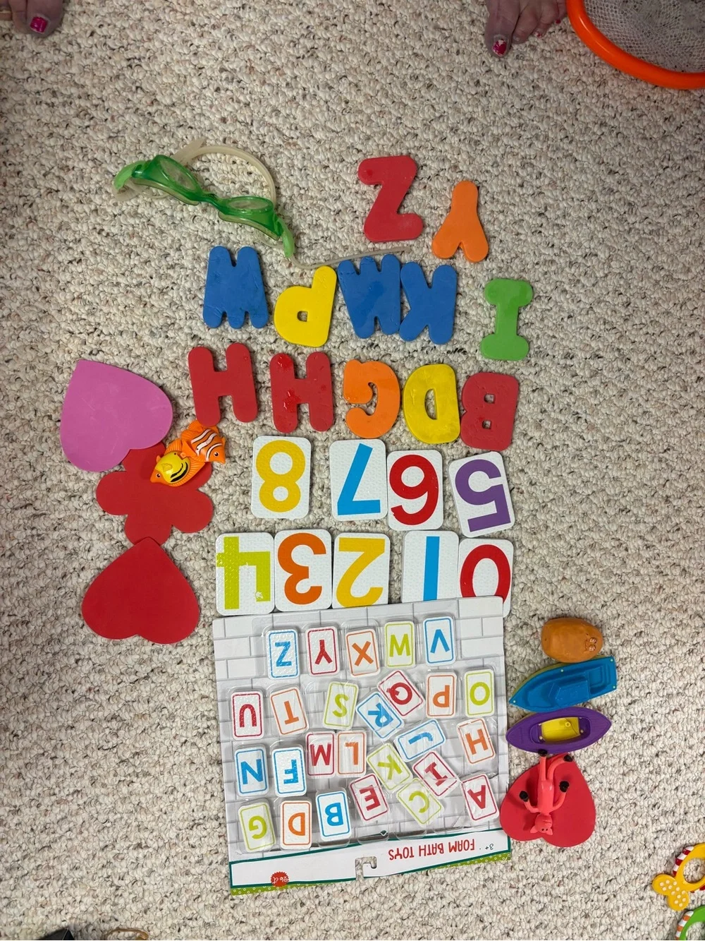 Foam Bath Toys Alphabet & Number Set with Colorful Sea Animals - Kids Toys